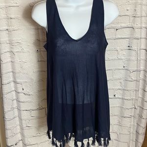 Lilly Pulitzer tank sweater with tassels